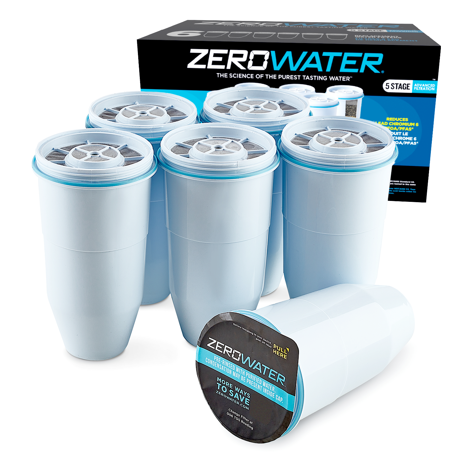 Lot de 6 filtres ZeroWater